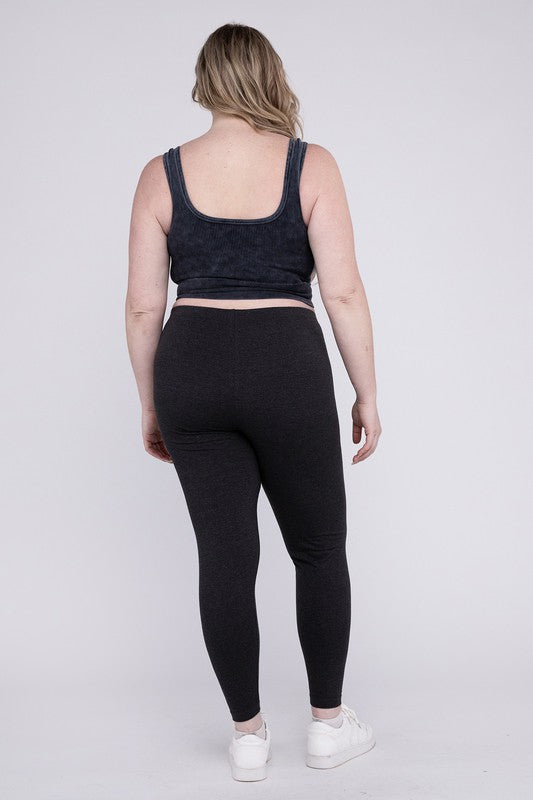 Plus Size Cotton Full Length Leggings