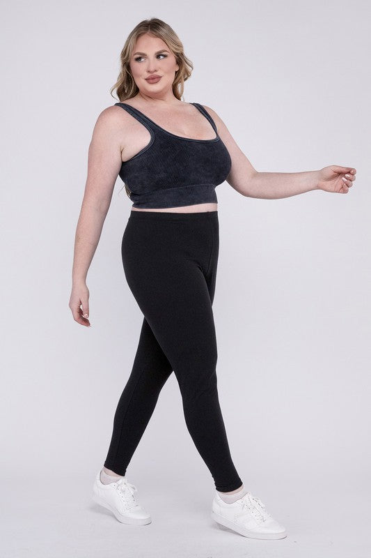 Plus Size Cotton Full Length Leggings