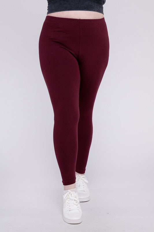 Plus Size Cotton Full Length Leggings