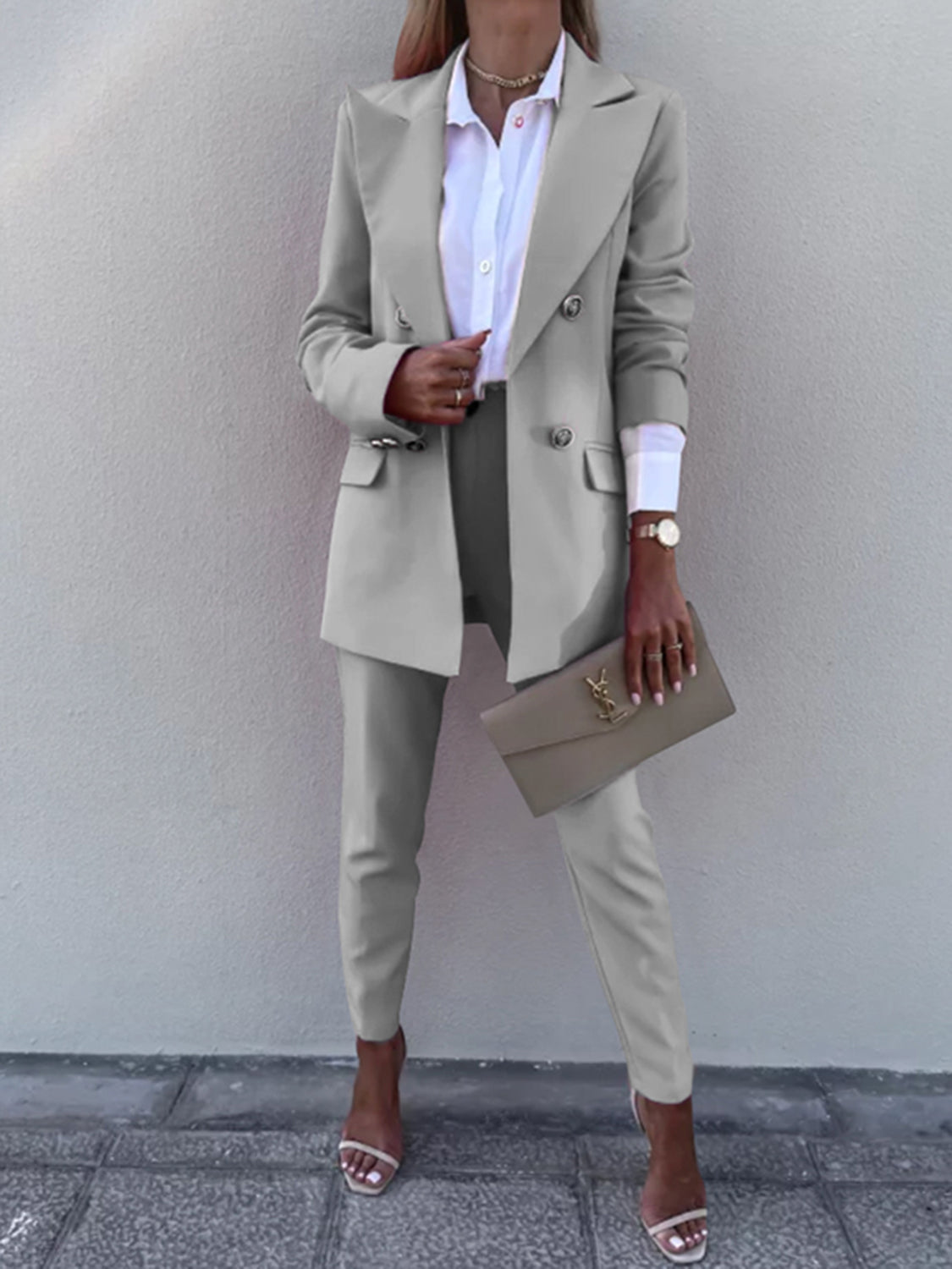 Long Sleeve Blazer and Pants Set