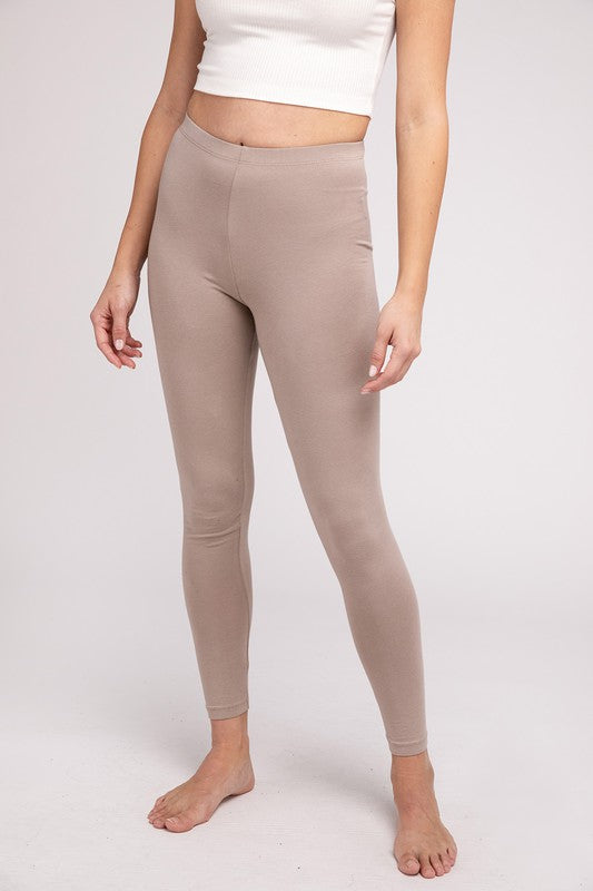 Premium Cotton Full Length Leggings