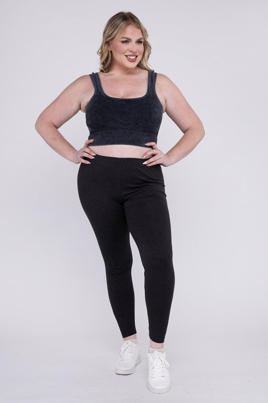 Plus Size Cotton Full Length Leggings