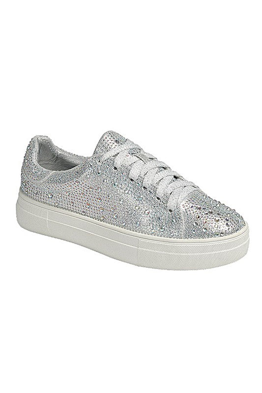 Silver Rhinestone Sneaker