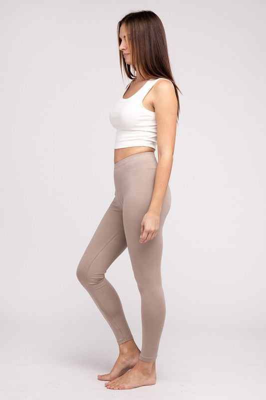 Premium Cotton Full Length Leggings