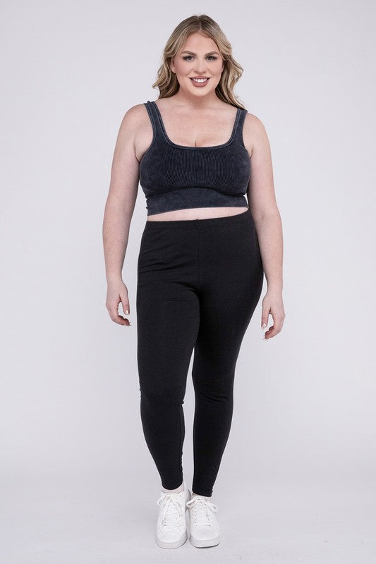 Plus Size Cotton Full Length Leggings