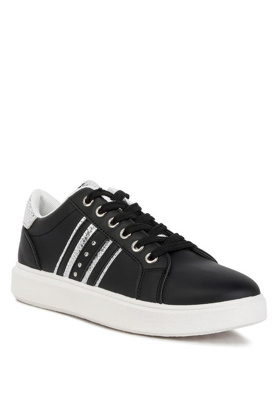 Claude Faux Leather Back Panel Sneakers