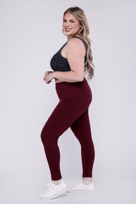 Plus Size Cotton Full Length Leggings