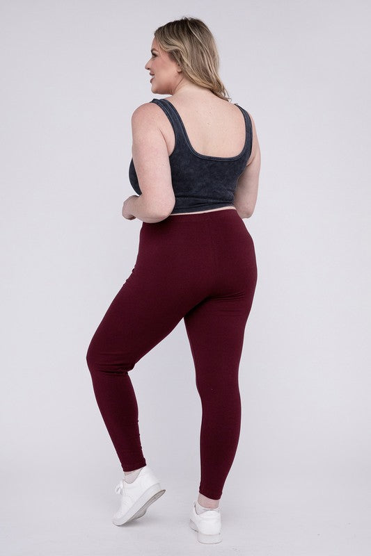 Plus Size Cotton Full Length Leggings