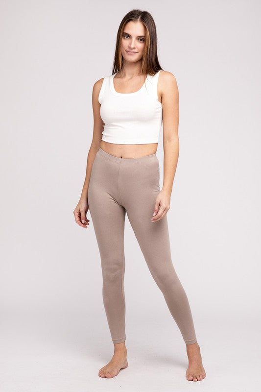 Premium Cotton Full Length Leggings