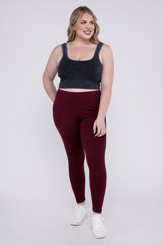 Plus Size Cotton Full Length Leggings