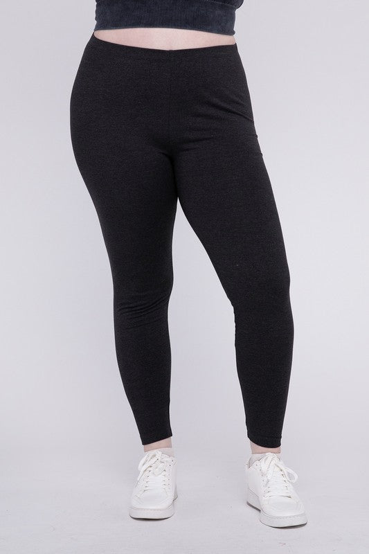 Plus Size Cotton Full Length Leggings