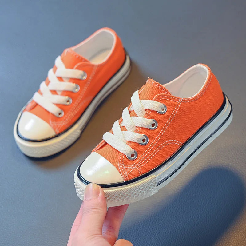 Toddler Girl Colored Canvas Shoes