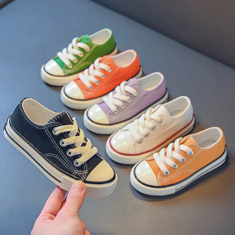 Toddler Girl Colored Canvas Shoes