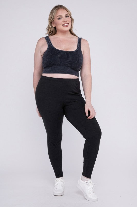 Plus Size Cotton Full Length Leggings