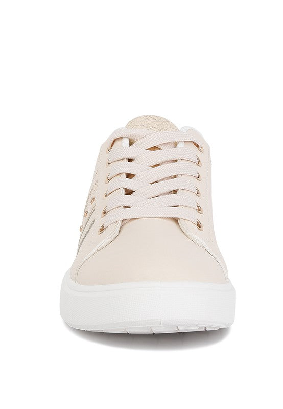 Claude Faux Leather Back Panel Sneakers