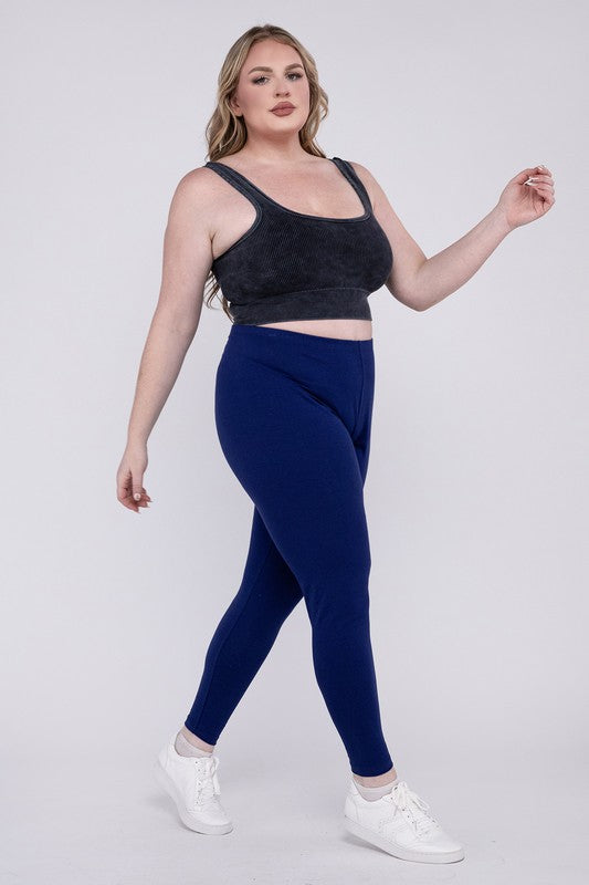 Plus Size Cotton Full Length Leggings