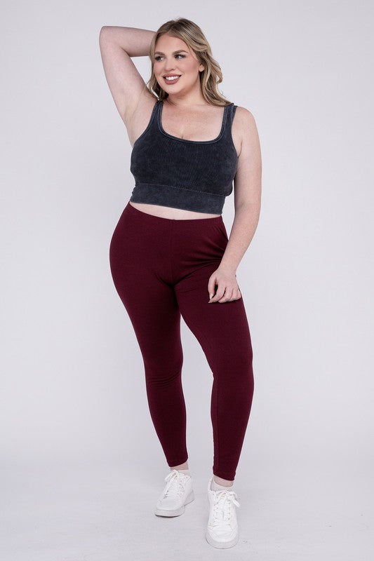 Plus Size Cotton Full Length Leggings