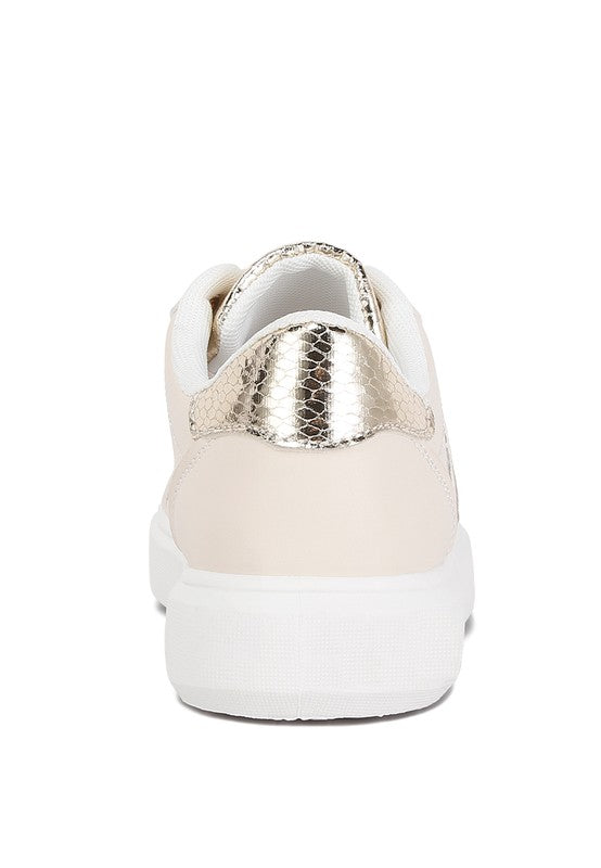 Claude Faux Leather Back Panel Sneakers