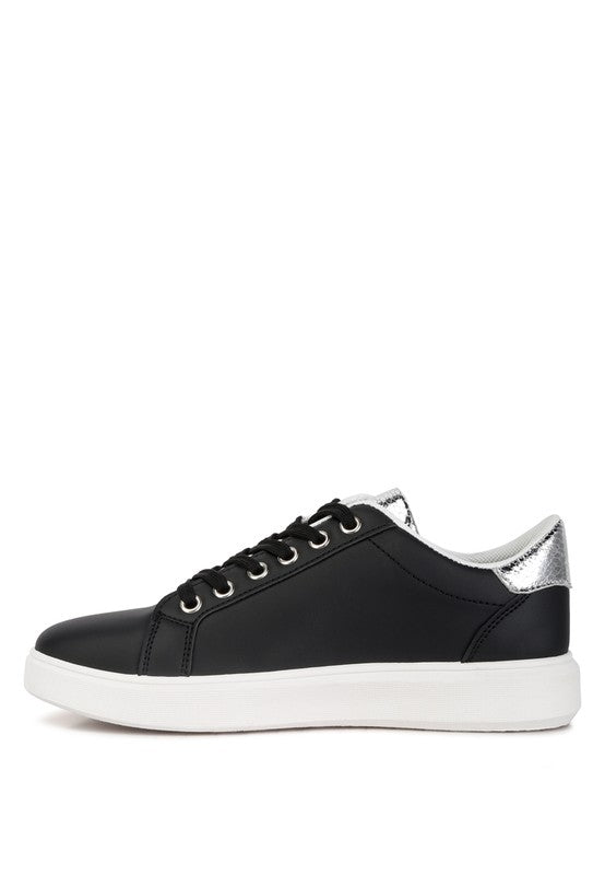 Claude Faux Leather Back Panel Sneakers