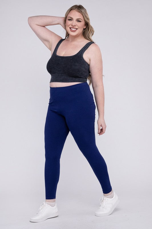 Plus Size Cotton Full Length Leggings