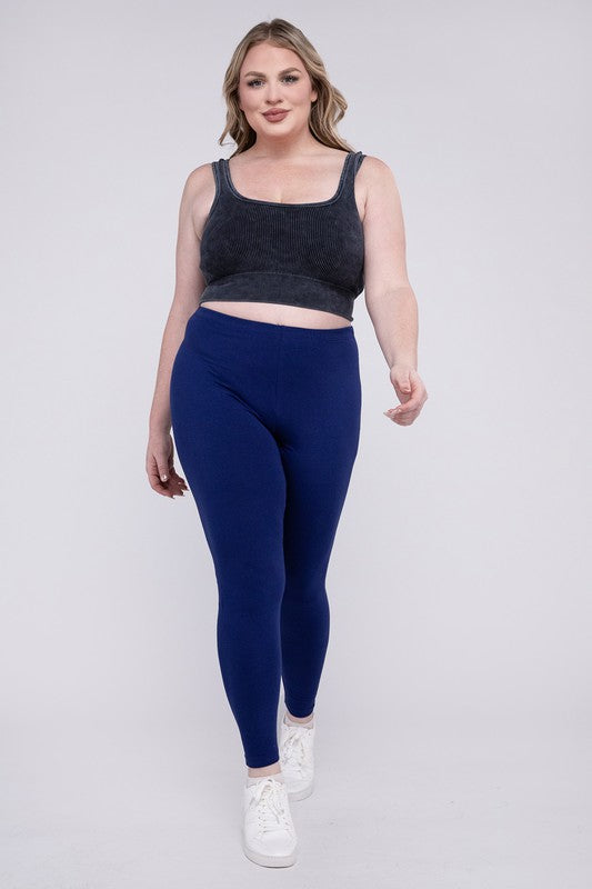 Plus Size Cotton Full Length Leggings