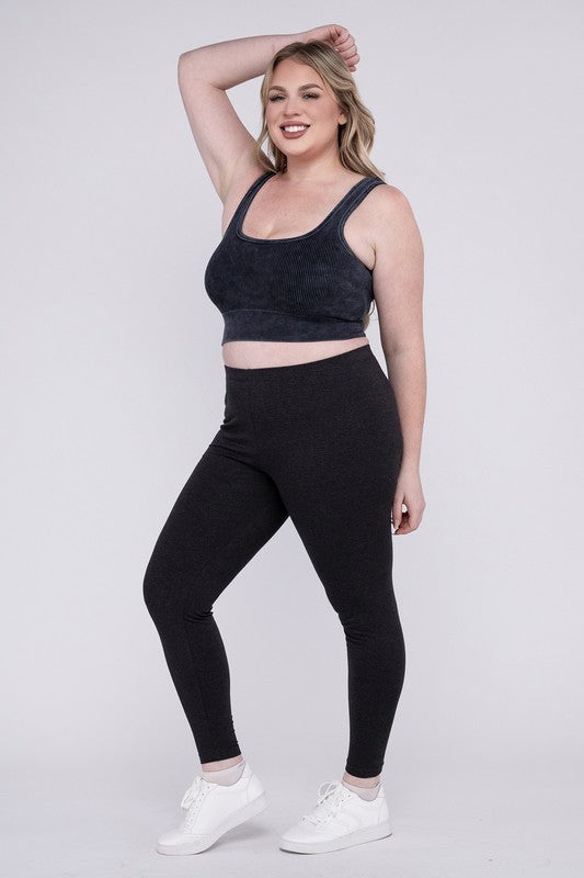 Plus Size Cotton Full Length Leggings