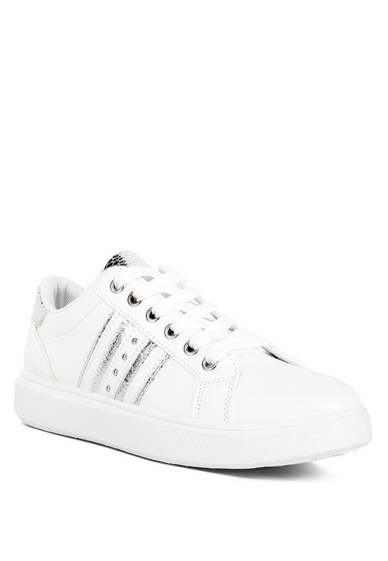 Claude Faux Leather Back Panel Sneakers