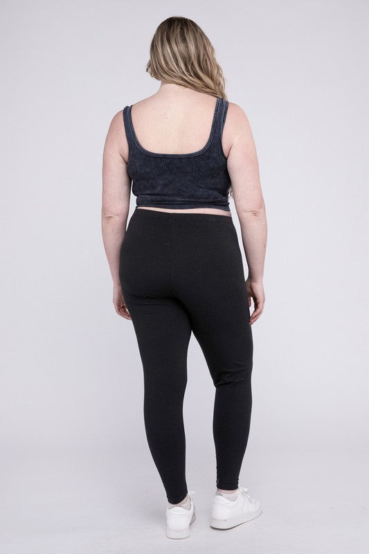 Plus Size Cotton Full Length Leggings