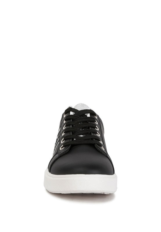 Claude Faux Leather Back Panel Sneakers