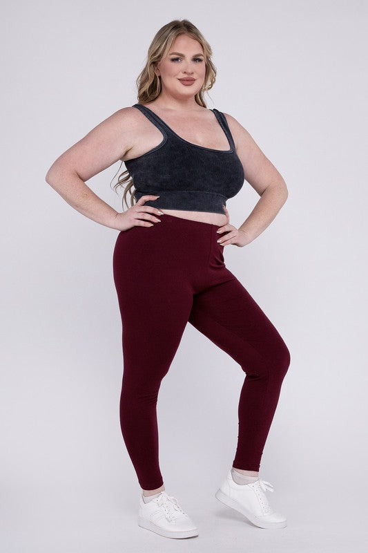 Plus Size Cotton Full Length Leggings