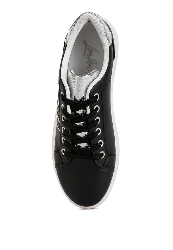 Claude Faux Leather Back Panel Sneakers