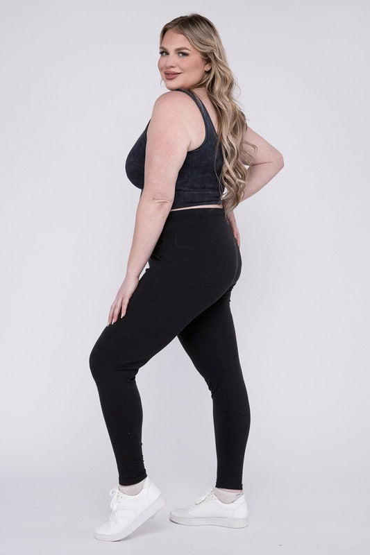 Plus Size Cotton Full Length Leggings