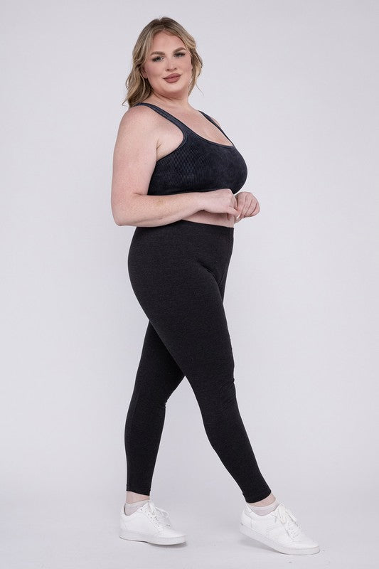 Plus Size Cotton Full Length Leggings