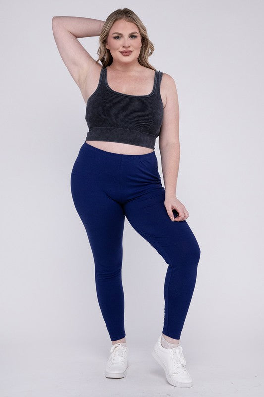 Plus Size Cotton Full Length Leggings