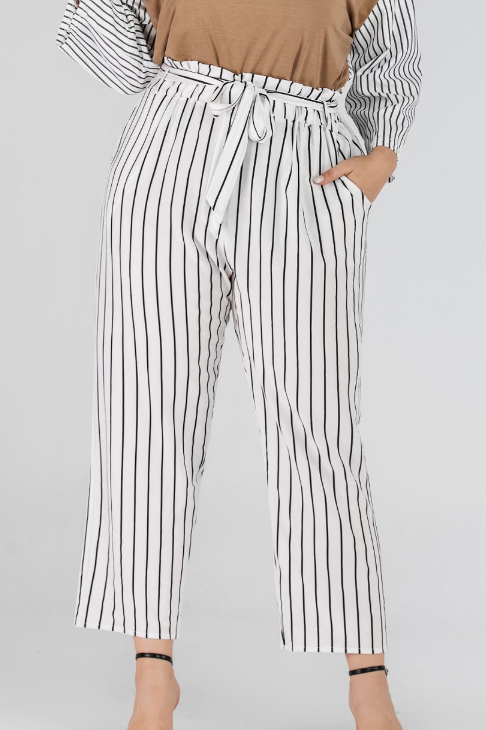 Striped Cropped Pants