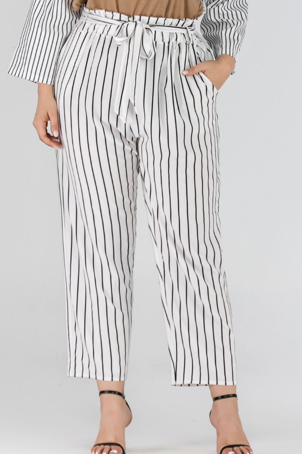 Striped Cropped Pants