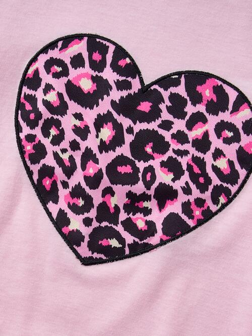 Leopard Heart Top and Pants Set