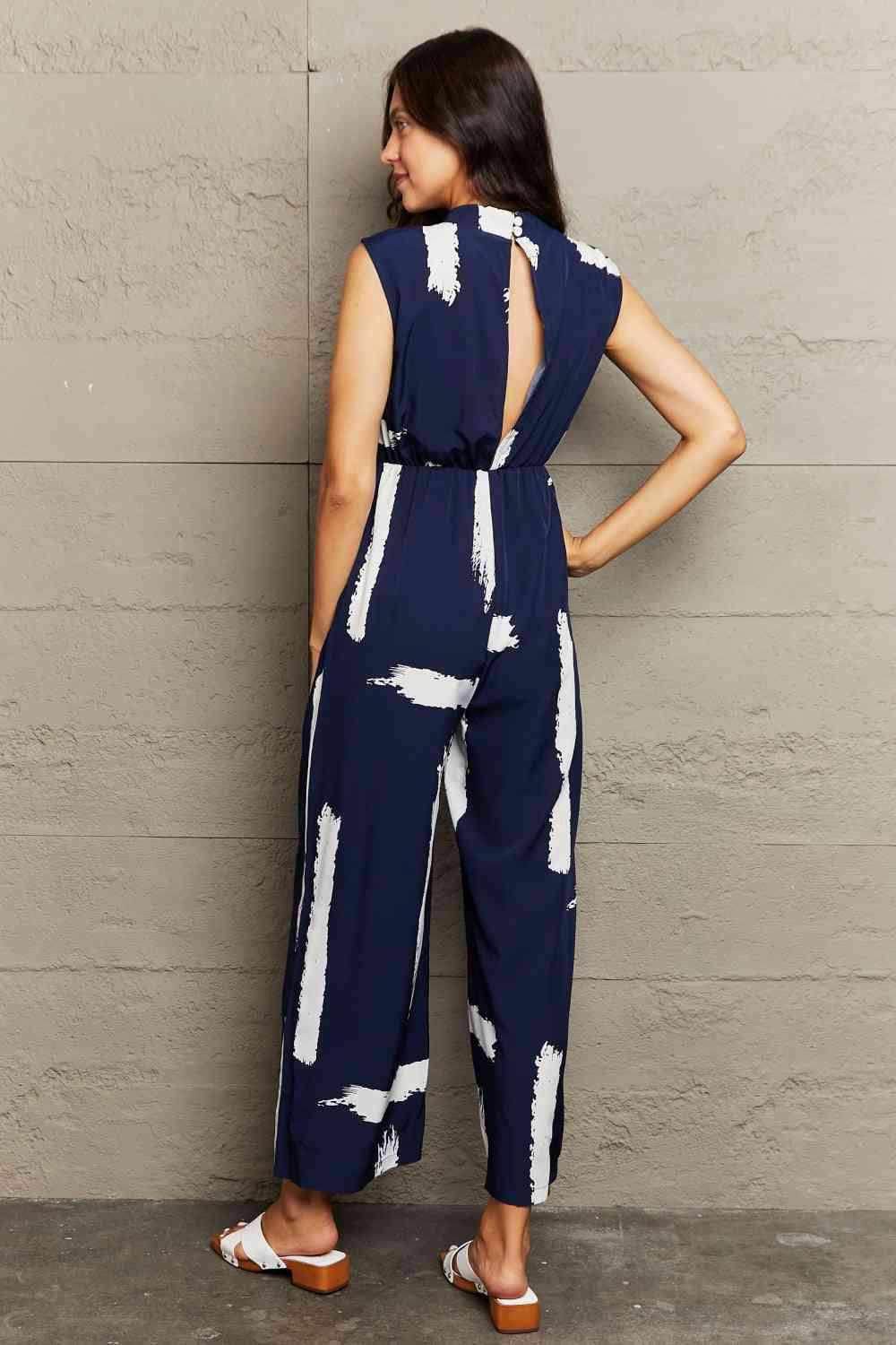 Two-tone Jumpsuit with Pockets