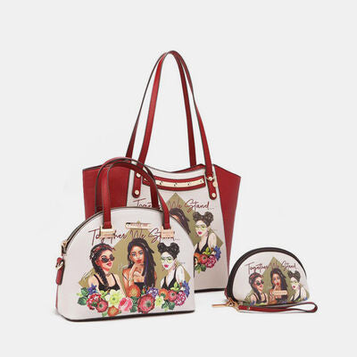 TOGETHER WE STAND 3-Piece Handbag Set by Nicole Lee