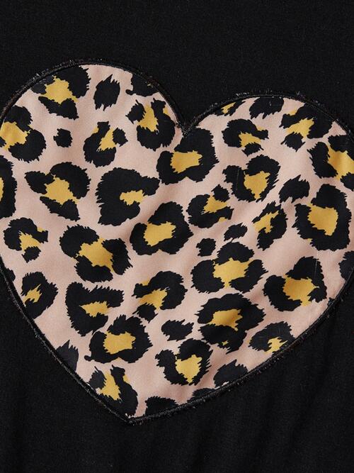 Leopard Heart Top and Pants Set