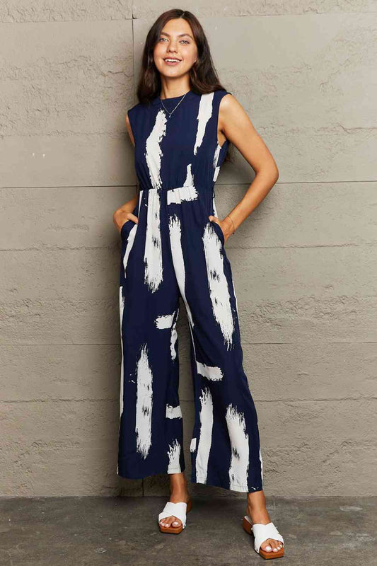 Two-tone Jumpsuit with Pockets